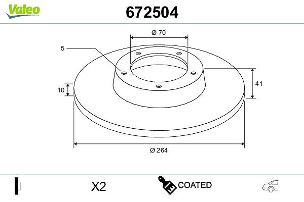 COATED BRAKE DISC ALFA ROMEO GIULIETTA